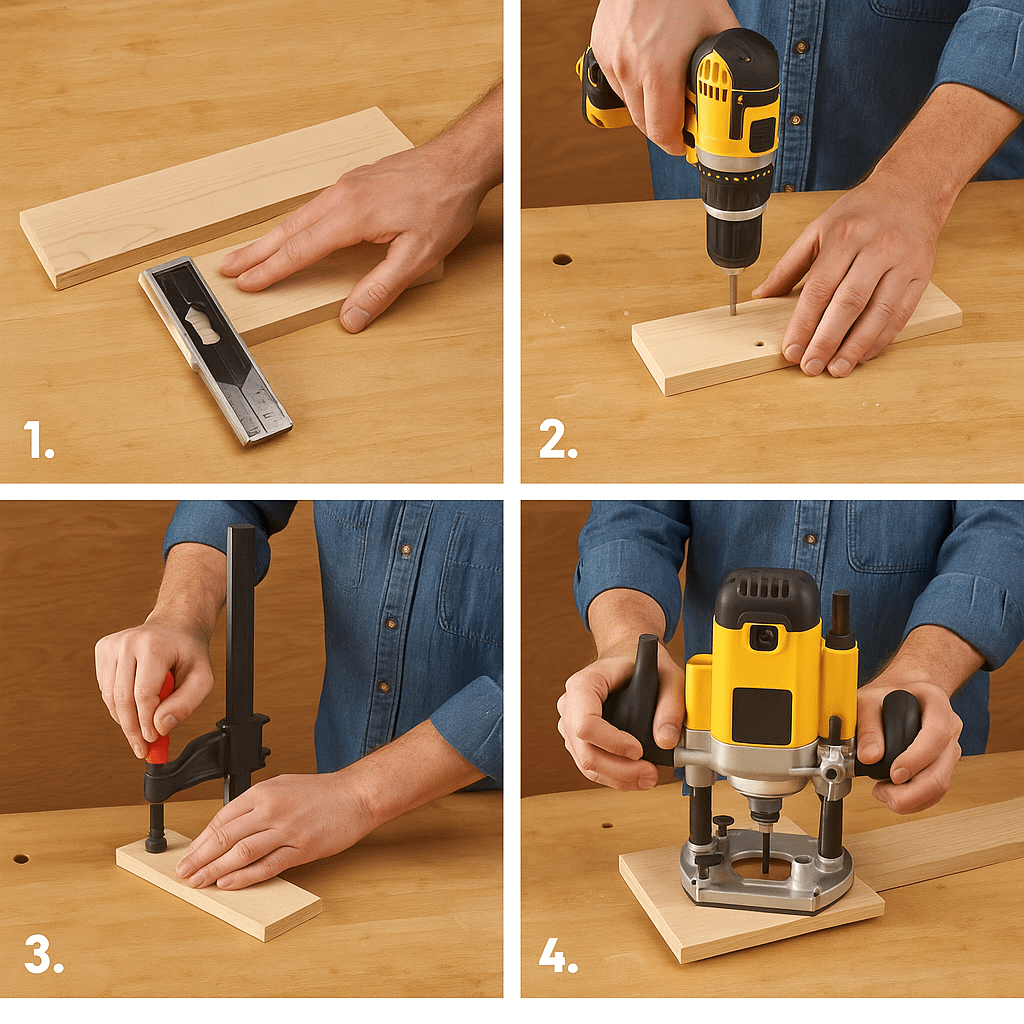 Building simple router jigs step by step - router mortising jig construction process using scrap wood for precise woodworking