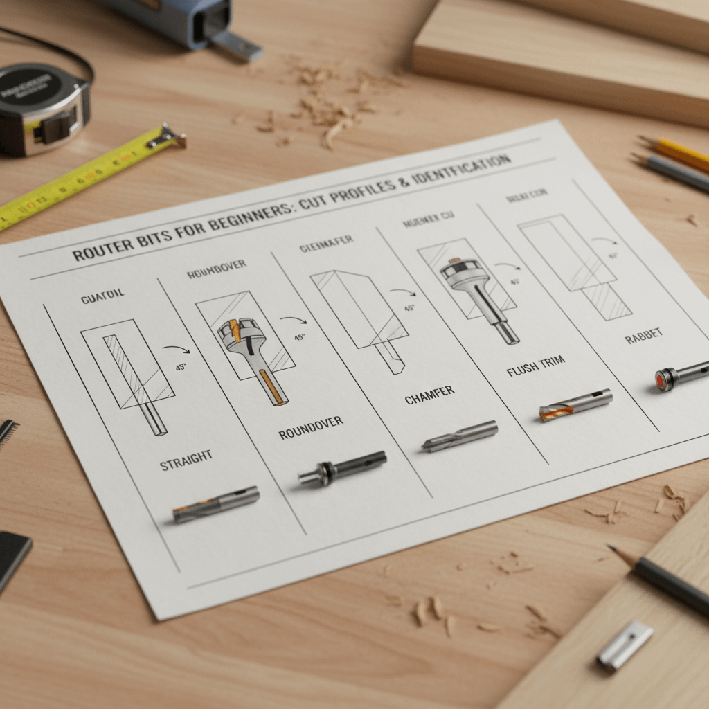 Essential router bits for beginners.5 wood blocks with edge profiles