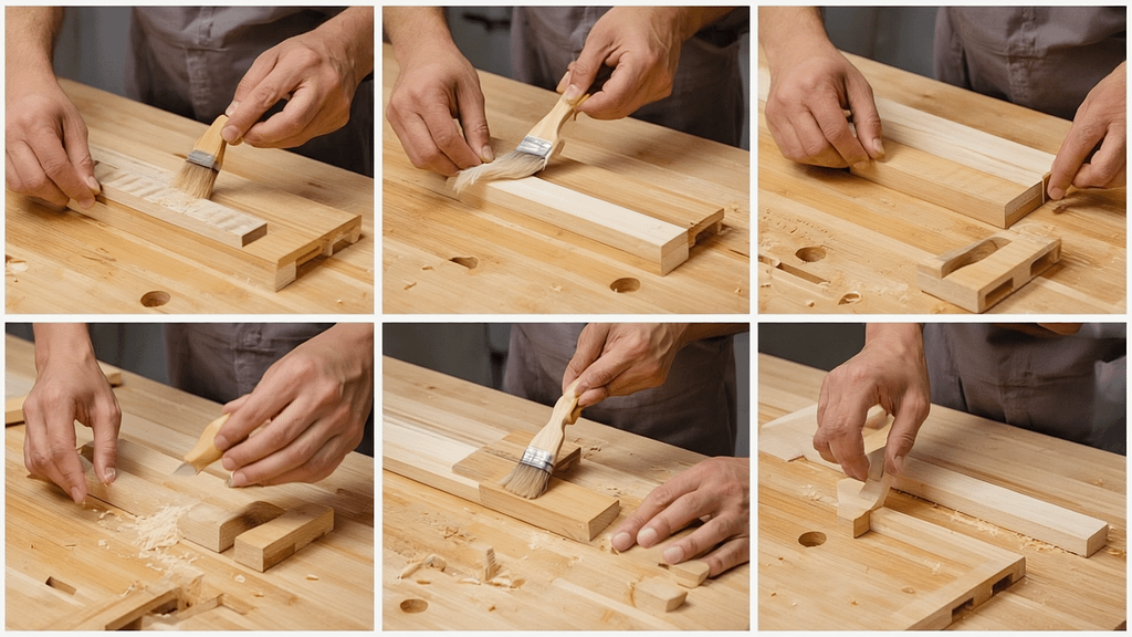Proper wood gluing technique to avoid common woodworking mistakes step by step
