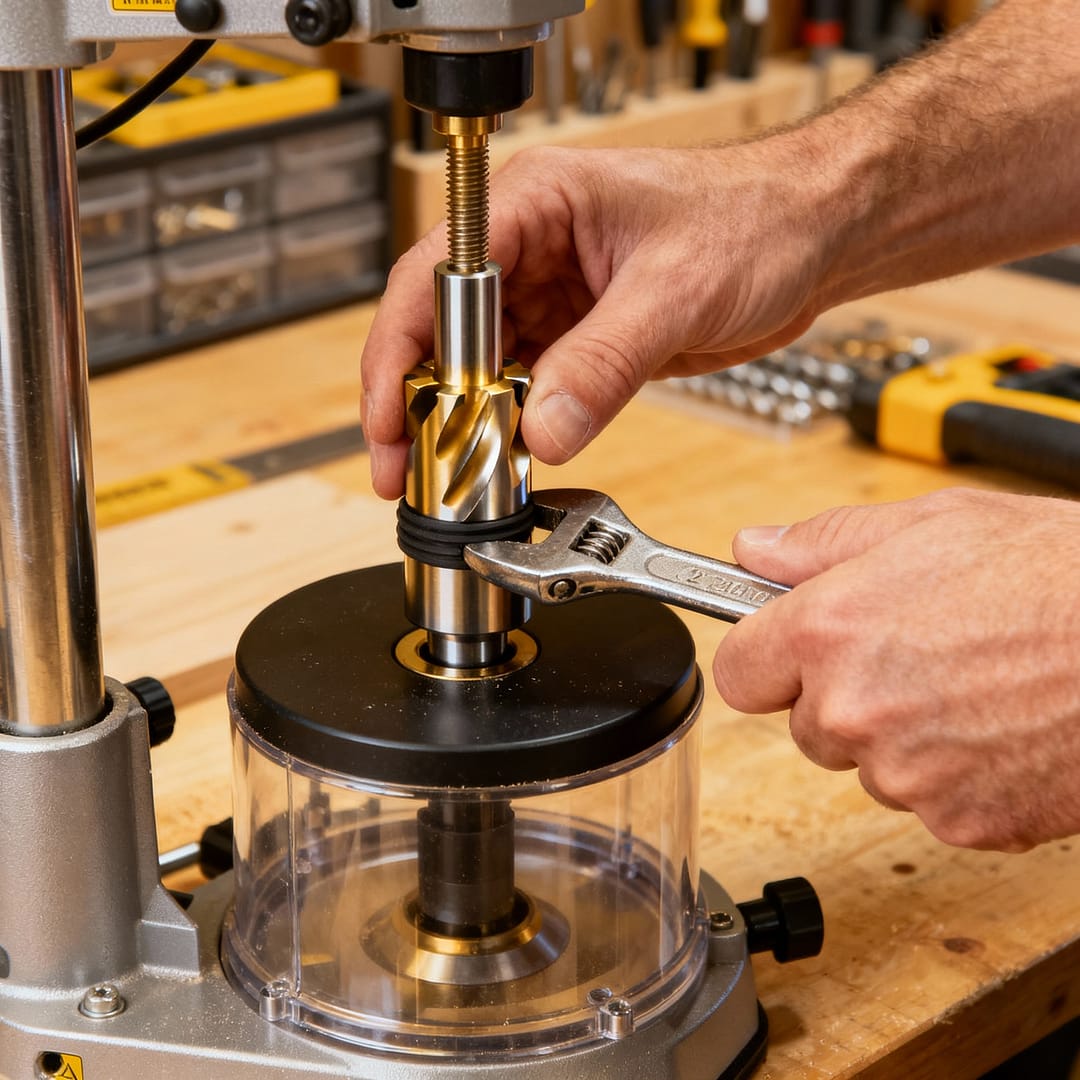 Router setup beginners guide — proper router bit installation to prevent burning and ensure safety.
