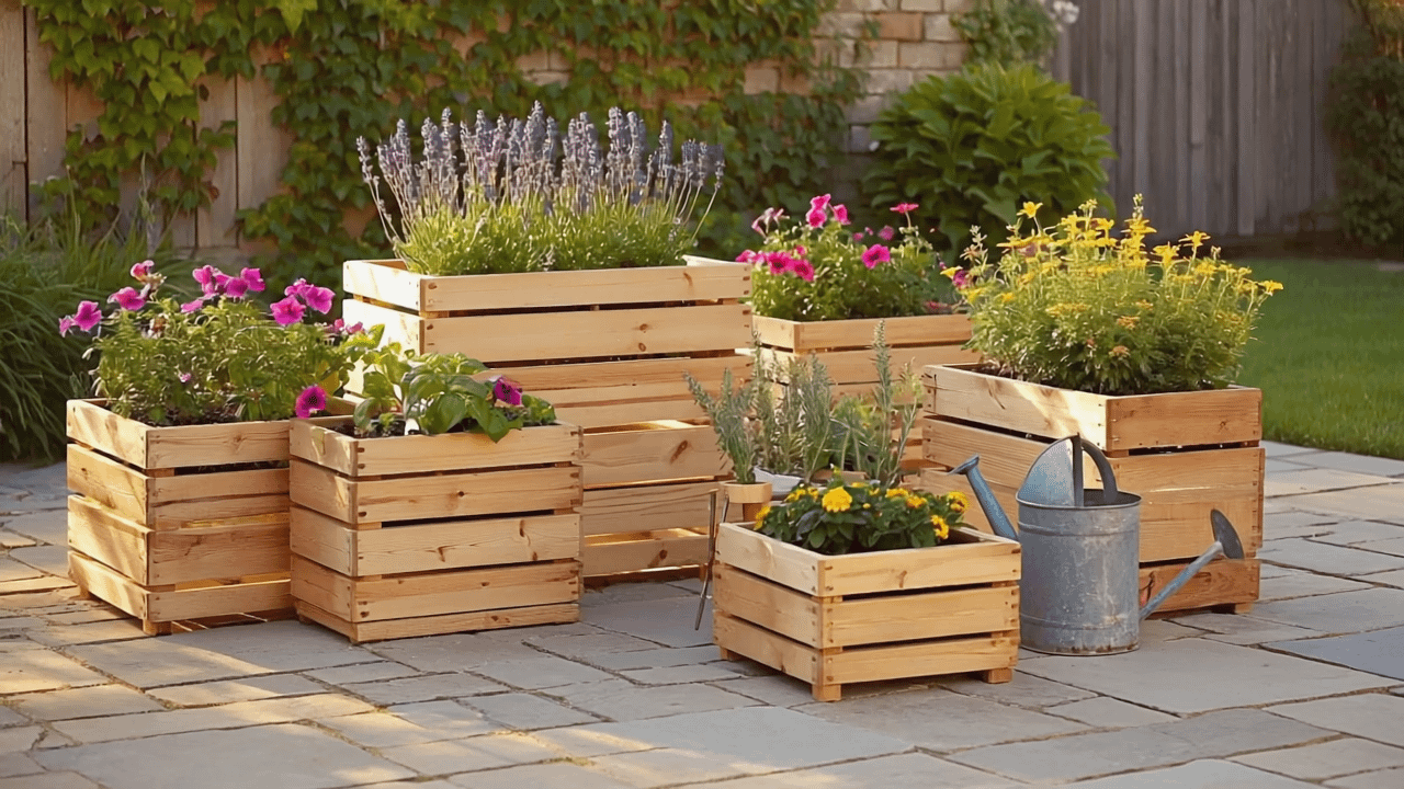 DIY wooden planter box