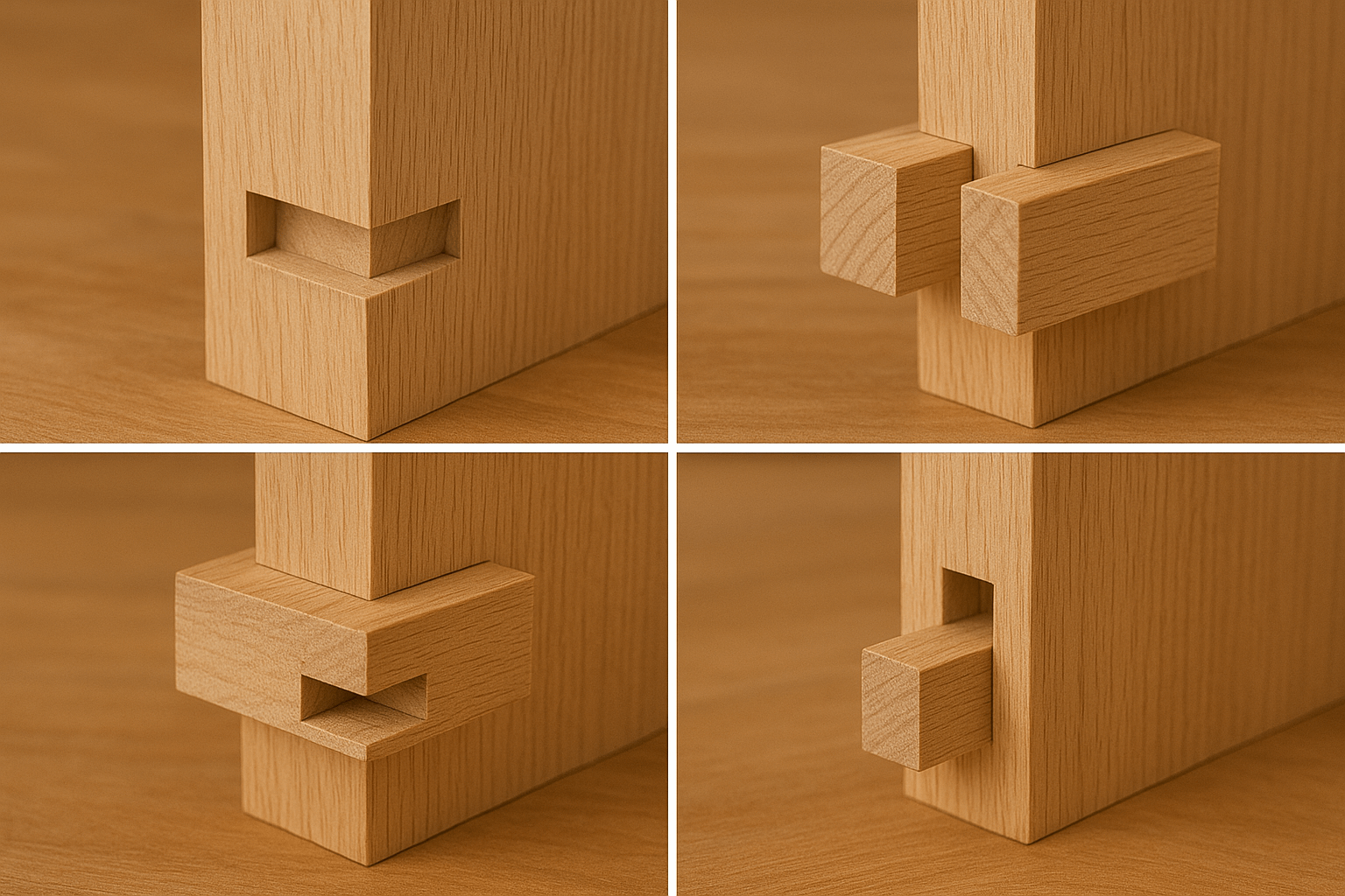 Table saw guide to joinery: professional dado, half-lap, finger joint and mortise-and-tenon examples